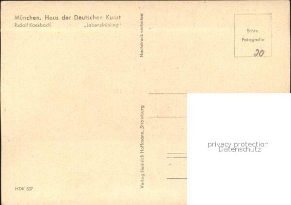 Verlag HDK Nr. 537 Rudolf Kaesbach Lebensfrühling – Bild 2