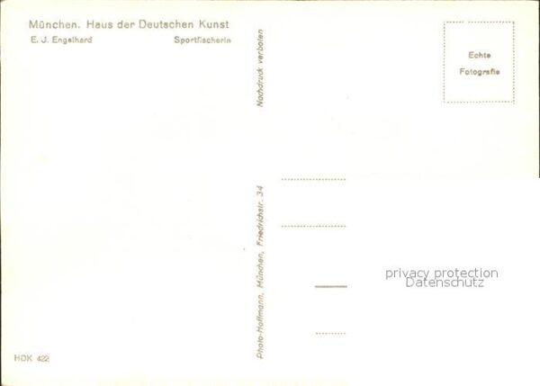 Verlag HDK Nr. 422 E. J. Engelhar Sportfischerin – Bild 2