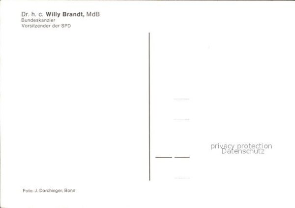 Politiker Willy Brandt Autogramm – Bild 2