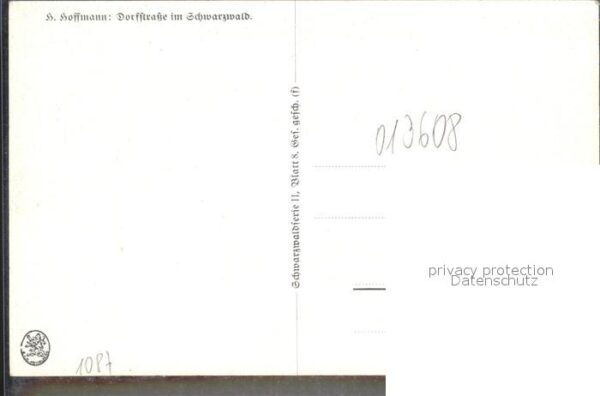 Hoffmann Heinrich Dorfstrasse im Schwarzwald Trachten Sch – Bild 2