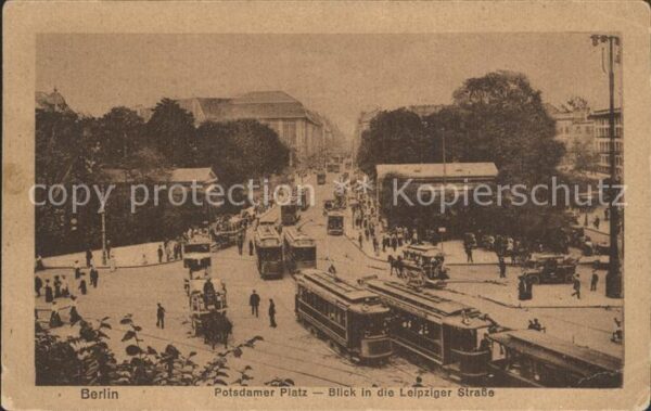 Strassenbahn Berlin Potsdamer Platz Leipziger Strass