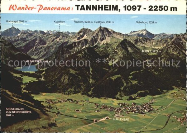 Tannheim Tirol Wander-Panorama Fliegeraufnahme