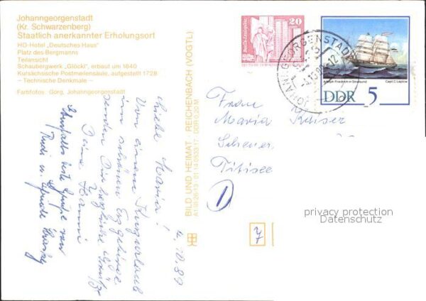 Johanngeorgenstadt HO-Hotel Deutsches Haus Platz des Bergm – Bild 2