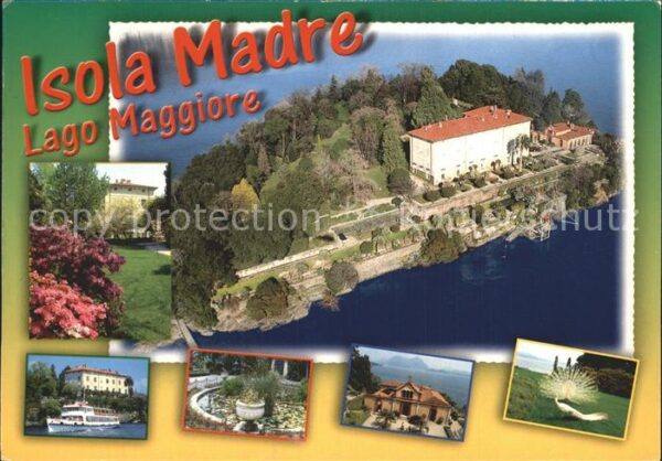 Isola Madre Lago Maggiore Fliegeraufnahme Fähre Pfau