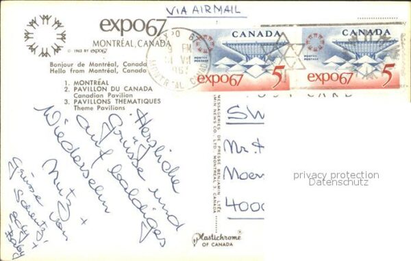 Montreal Quebec Expo 1967 Pavillon du Canada Pavillons – Bild 2