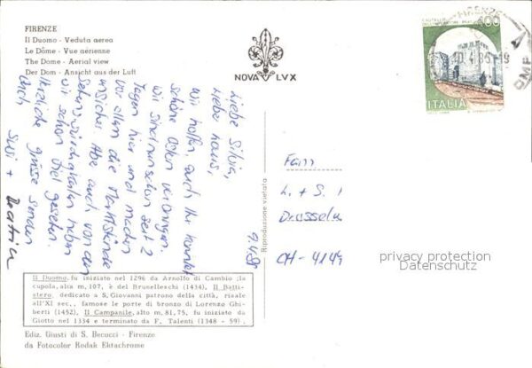 Firenze Florenz Fliegeraufnahme vom Dom – Bild 2