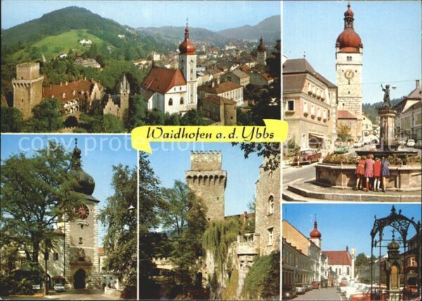 Waidhofen Ybbs Kirche Panorama Burg Brunnen