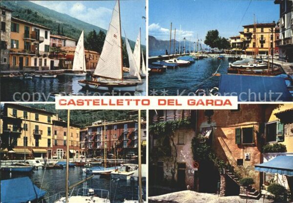 Castelletto Lago di Garda Hafen Partie in der Altstsdt