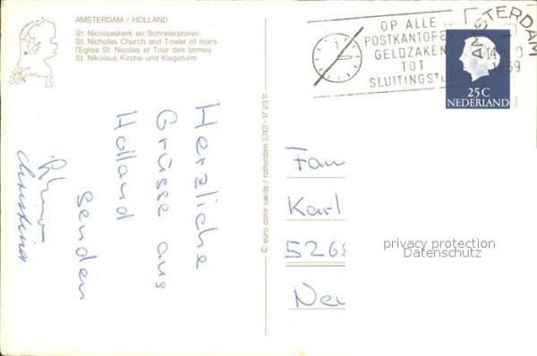 Amsterdam Niederlande Sankt Nikolauskirche und Klageturm – Bild 2