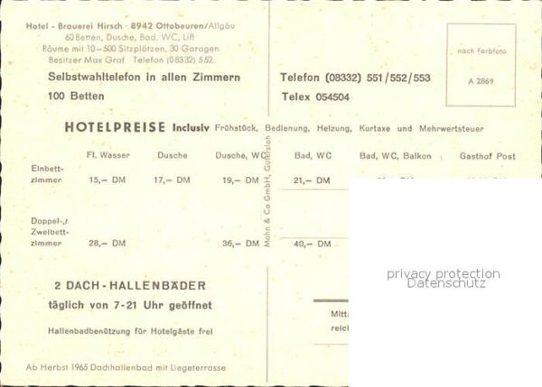 Ottobeuren Hotel Brauerei Hirsch – Bild 2