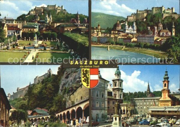 Salzburg Oesterreich Denkmal Panoram Schloss