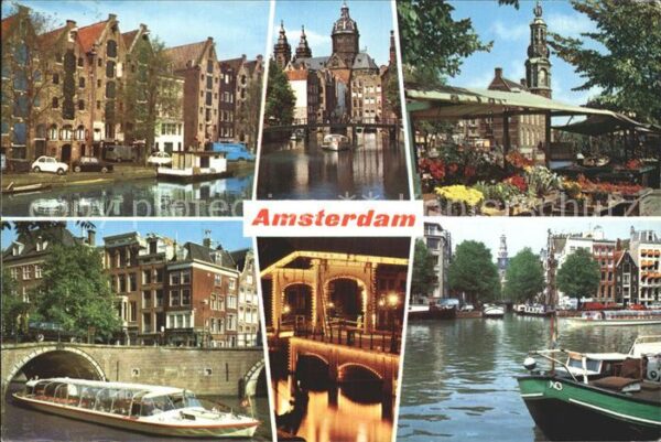 Amsterdam Niederlande Wasserstrassen Kirche Krachten