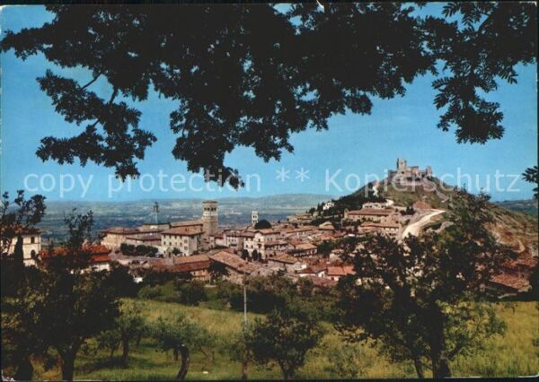 Assisi Umbria Teilansicht mit Burg