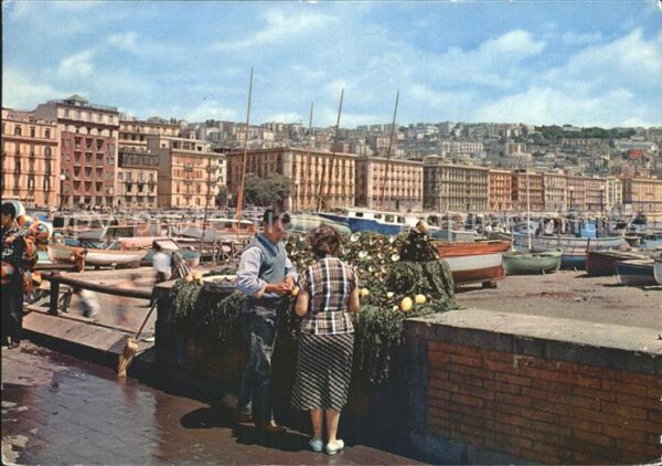 Napoli Neapel Austernhändler in Mergellina