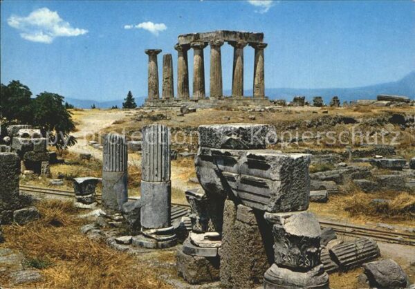 Korinth Corinthe Der Tempel des Apollo