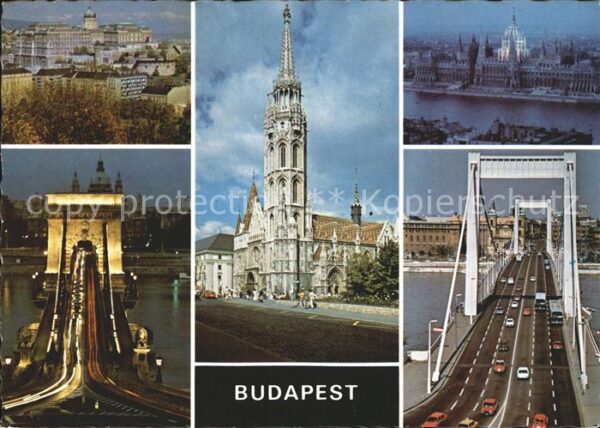 Budapest Brücke Kirche Teilansicht