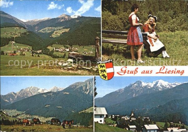 Liesing Wien Frauen in Tracht Panorama