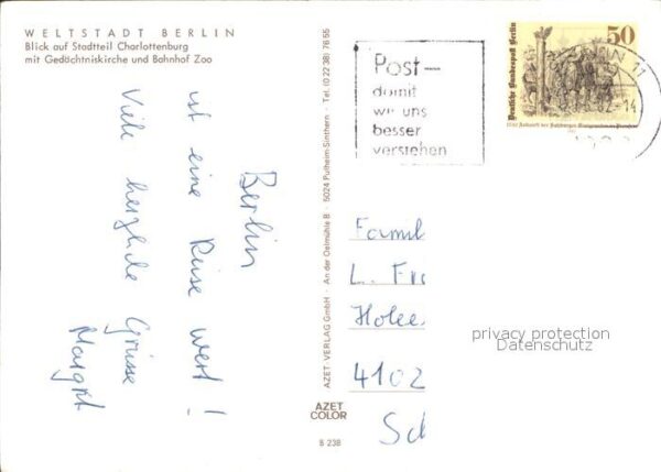 Berlin Charlottenburg Gedächtniskirche und Bah – Bild 2