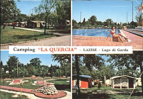 Lazise Lago di Garda Camping La Quercia Minigolf Tennisplatz
