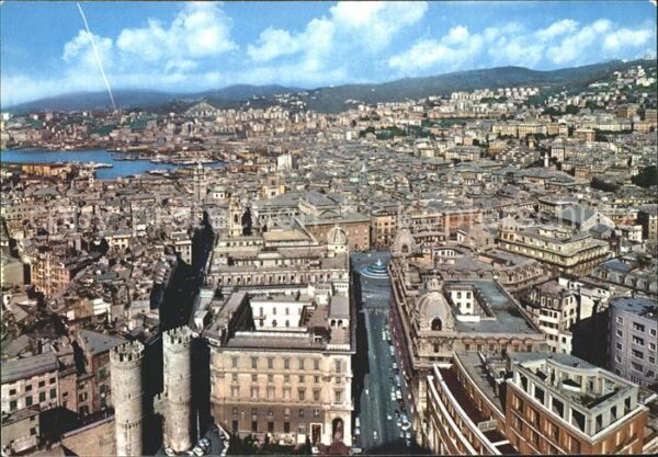 Genova Genua Liguria Fliegeraufnahme