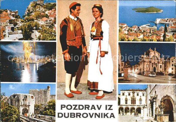 Dubrovnik Ragusa Tracht Feuerwerk