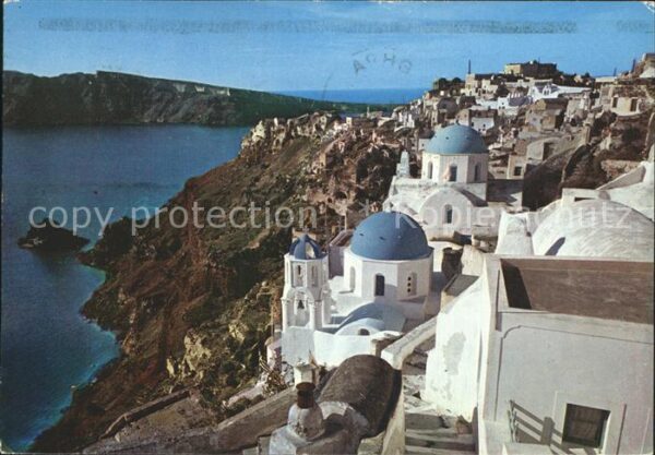 Santorin Aegaeis Stadtansicht