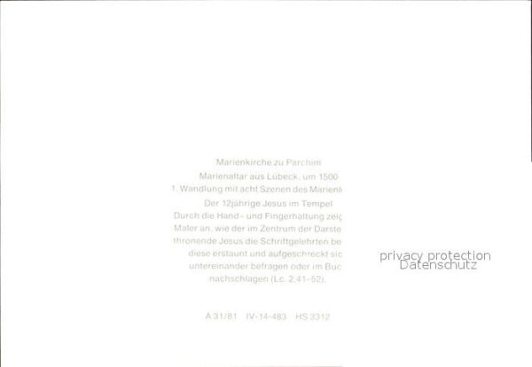 Parchim Mecklenburg-Vorpommern Marienaltar aus Lübeck der 12 jährige J – Bild 2
