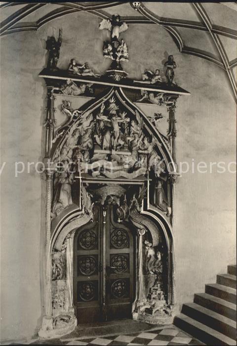 Annaberg-Buchholz Erzgebirge Sankt Annenkirche schöne Türe