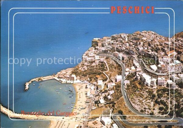Peschici  Fliegeraufnahme Promontorio del Gargano