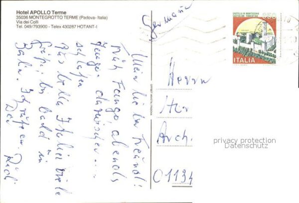 Montegrotto Terme Fliegeraufnahme Hotel Apollo Terme – Bild 2