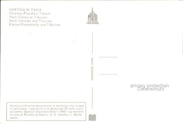 Certosa Di Pavia Kleine Klosterhalle und Tiburium – Bild 2