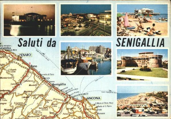Senigallia Strand Hafen Burg Landkarte