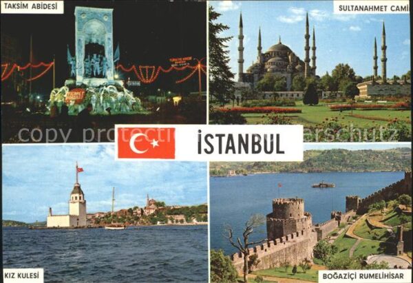 Istanbul Constantinopel Kiz Kulesi Taksim Abidesi Sultanahmet C