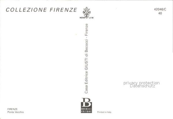 Firenze Florenz mit Brücken Ponte Vecchio – Bild 2