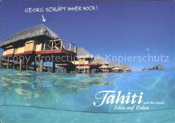 Tahiti Polynesien Häuser im Meer