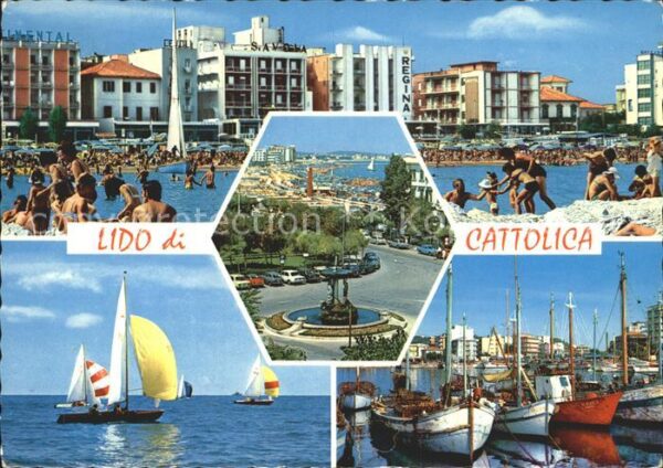 Lido di Cattolica Strand Segelregatta Hafen Fischkutter B