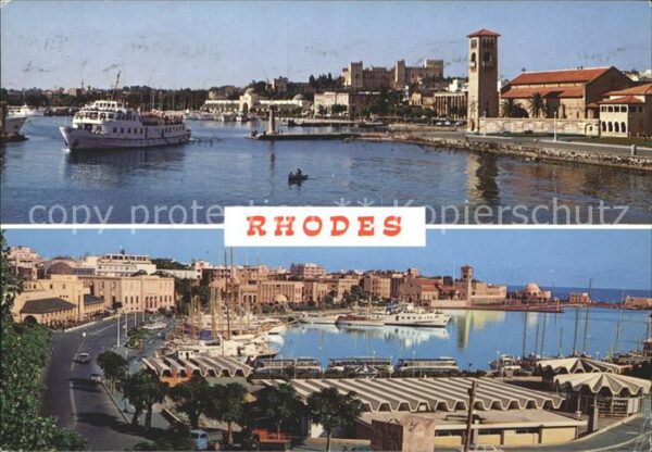 Rhodes Rhodos Greece Hafen Fähre