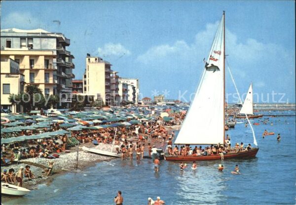 Gabicce Mare Alberghi e Spiaggia Hotels Strand Segel