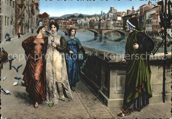 Firenze Florenz Incontro di Dante e Beatrice Künstlerka