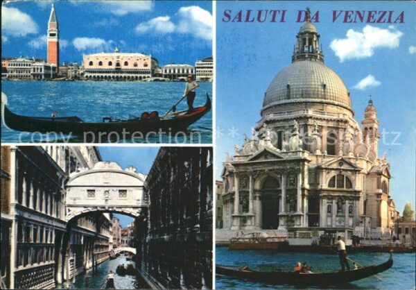 Venezia Venedig Gondola Canale Chiesa dela Salute
