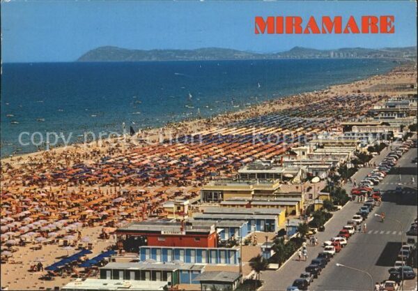 Miramare di Rimini  Panorama della spiaggia Strand