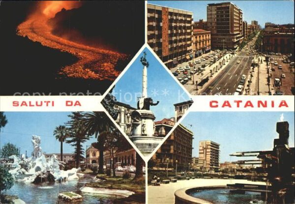 Catania Vulkan Ätna Lavastrom Teilansichten Bru