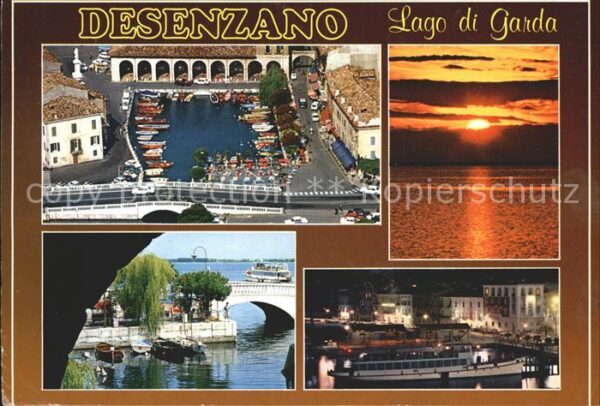 Desenzano Lago di Garda Hafen Ausflugsdampfer Sonnenuntergang
