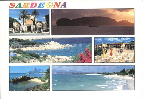 Sardegna Teilansichten Küste Strand Restaurant