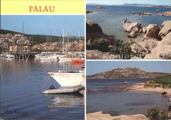 Palau Sardegna Hafen Segelschiffe Küste