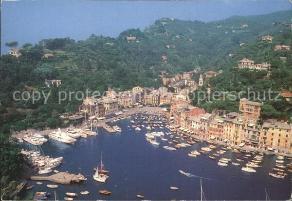 Portofino Liguria Porto Hafen Fliegeraufnahme