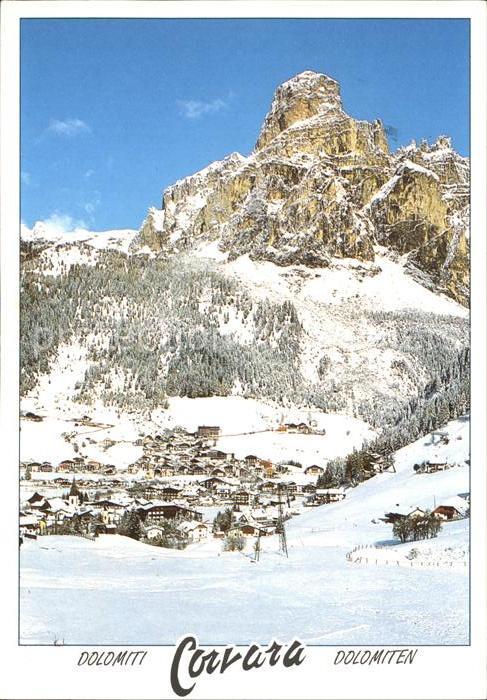 Corvara Pustertal Suedtirol Ansicht gegen Sass Songher Gadertal Win