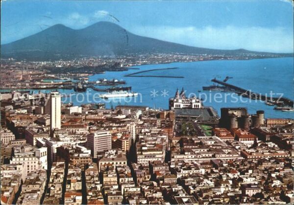 Napoli Neapel Veduta panoramica da San Martino Porto