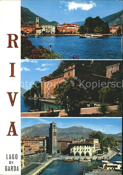 Riva del Garda Uferpartie am Gardasee Hafen