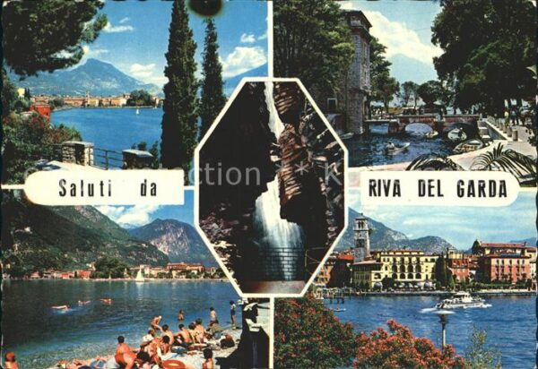 Riva del Garda Teilansichten Uferpartie am Gardasee St